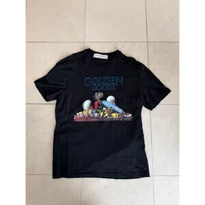 Golden Goose Graphic T-Shirt Black Italy Print Logo Tee Size XL